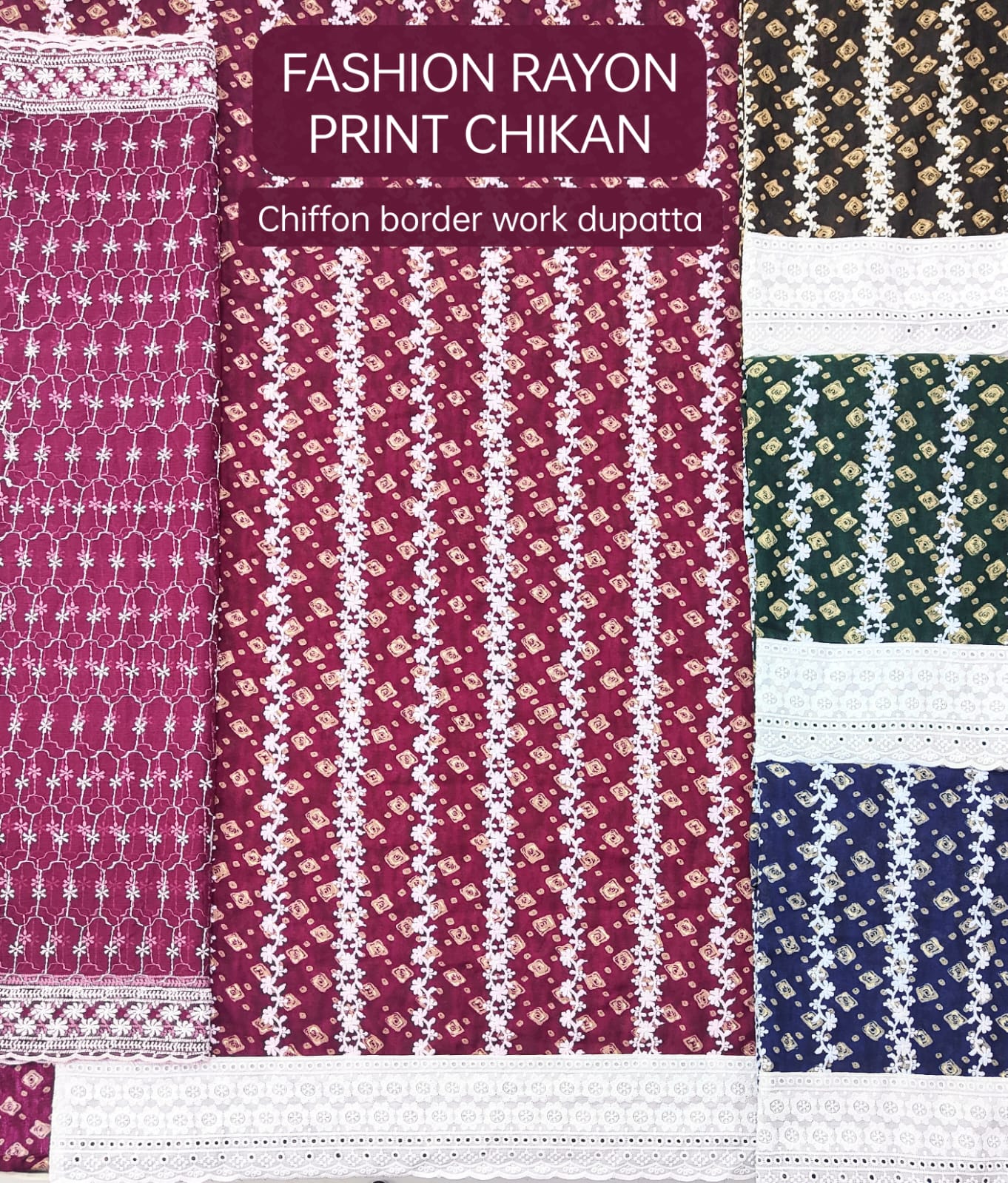 Fashion Rayon Print Chikan